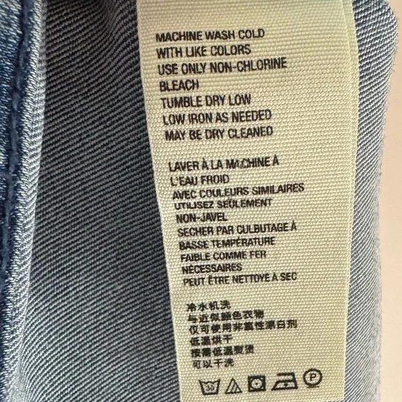 FREE PEOPLE Denim Mini Skirt Faded Indigo Size 2 - Picture 10 of 11